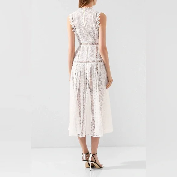 dkny white lace dress Diana Drop Waist Dress, in White Lovely Lace, Size: XL main image 0